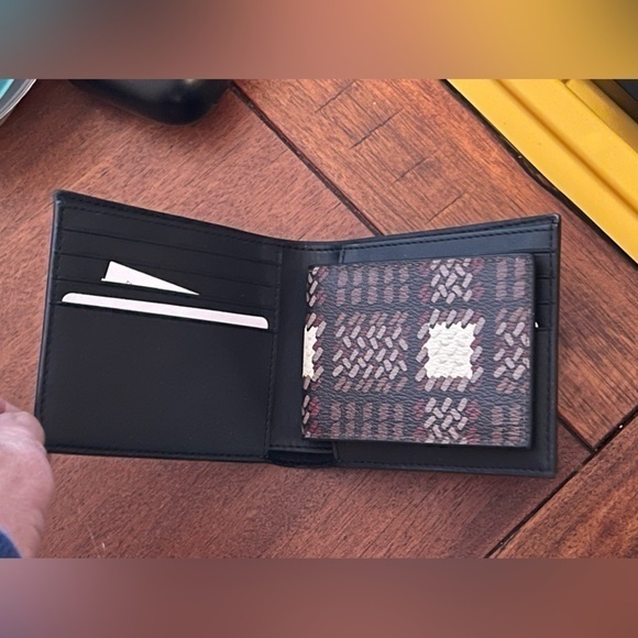 NEW COACH 3 In 1 Wallet With Plaid Print - Picture 2 of 7